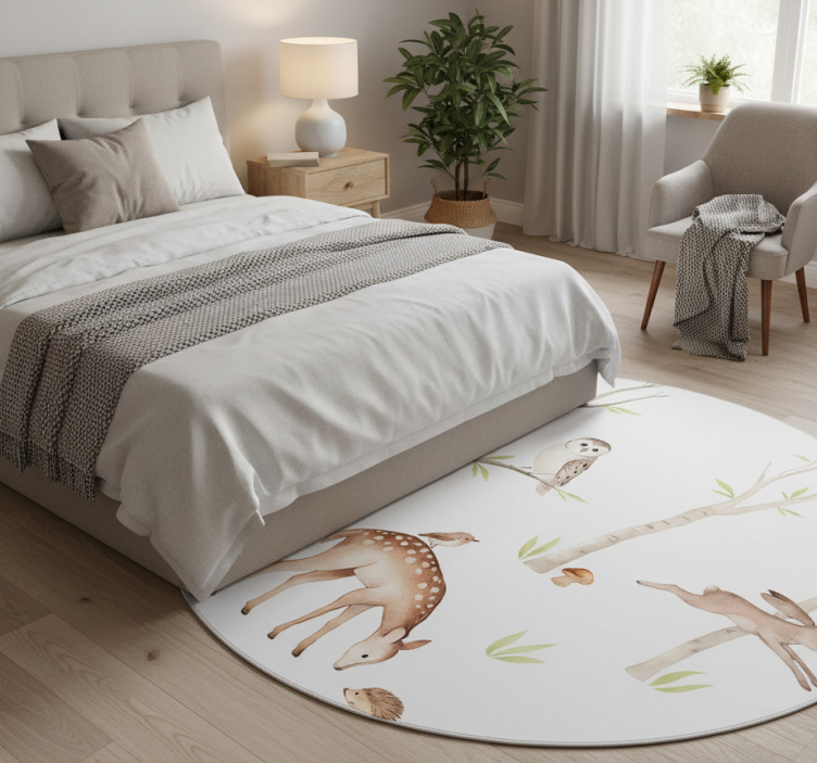 Tapete vinílico quarto floresta serena de outono - TenStickers