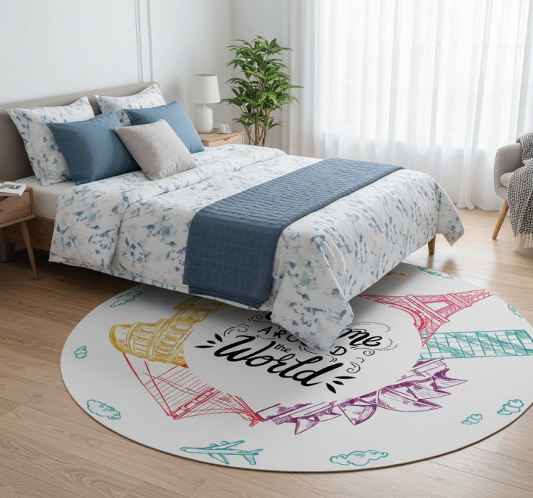 Tapete vinílico quarto joias do mundo - TenStickers