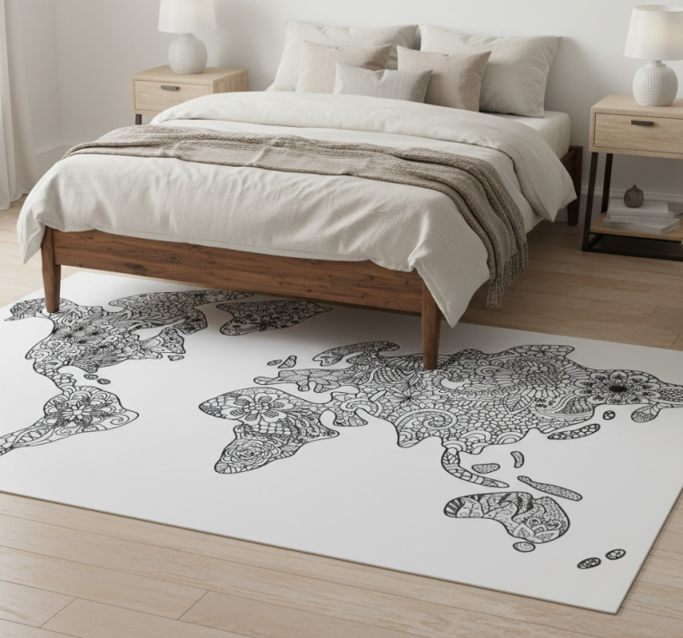 Tapete vinílico quarto mapa de mandala - TenStickers