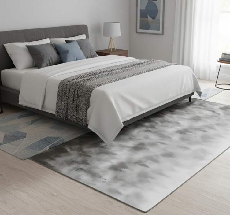 Tapete vinílico quarto montanha nebulosa 3d - TenStickers