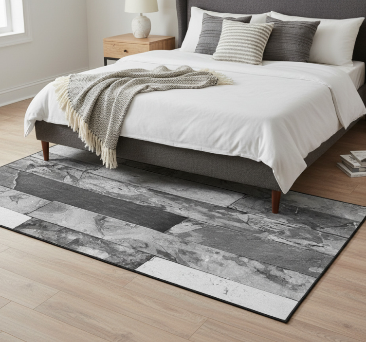 Tapete vinílico quarto tijolos cinza escuro - TenStickers