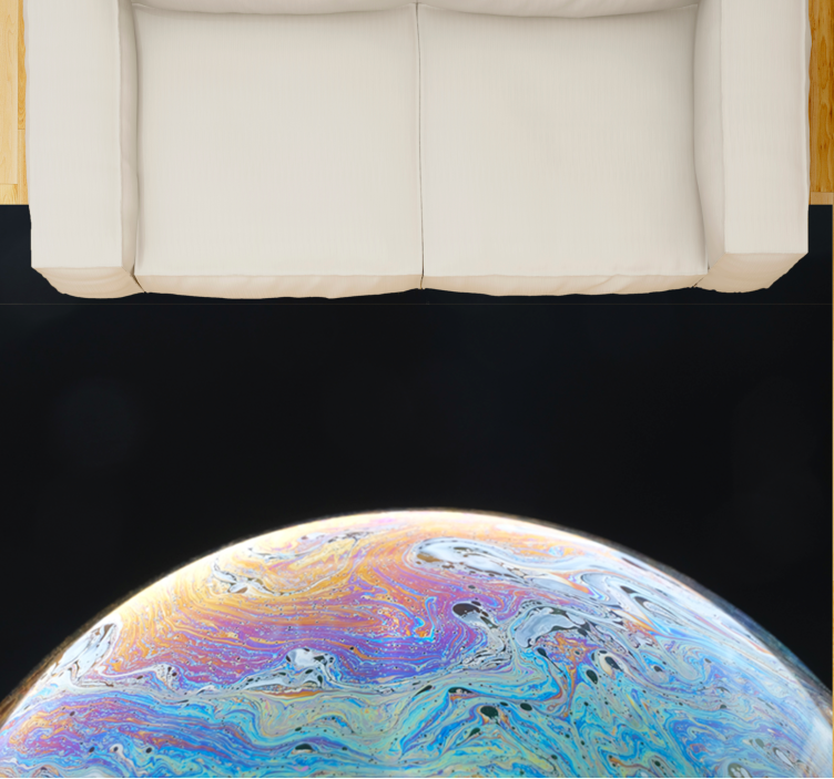 Tapete vinílico sala de estar esfera de cor cósmica - TenStickers