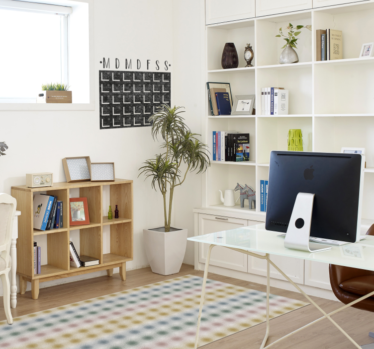 Tapete vinílico sala de estar linhas pastéis suaves - TenStickers