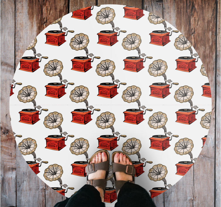 Tapete vinílico texturas caixas de música retrô - TenStickers