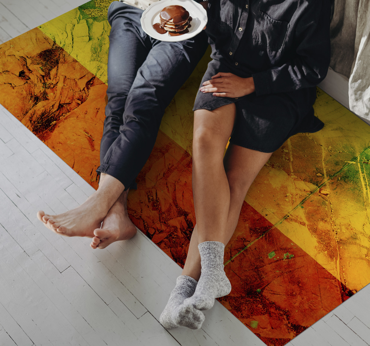 Tapete vinílico texturas camadas de cores quentes - TenStickers