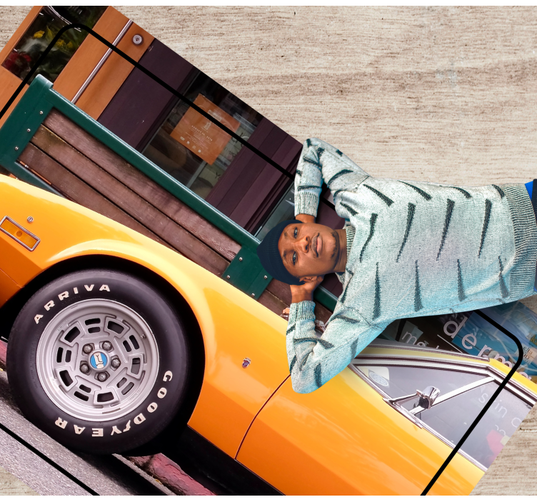 Tapete em vinil carro esportivo antigo - TenStickers