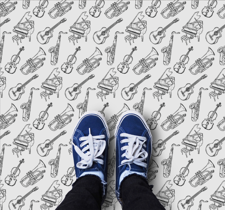 Tapete vinílico texturas coleção instrumentos musicais - TenStickers