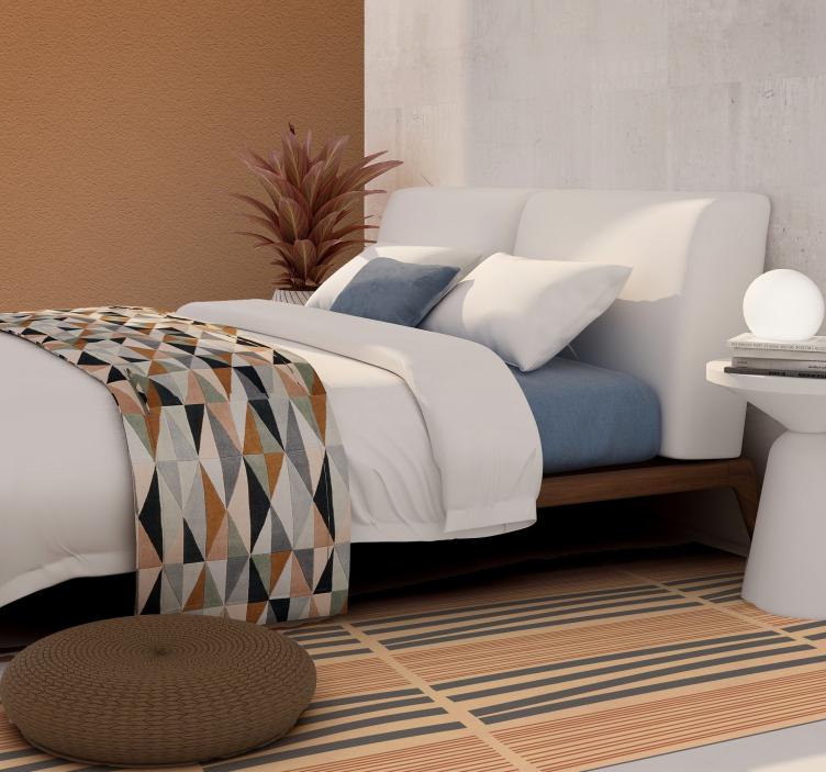 Tapete vinílico quarto elegância listrada em camadas - TenStickers