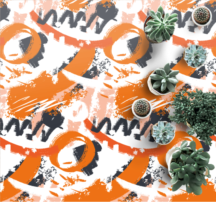 Tapete vinílico moderno formas abstratas explodem - TenStickers