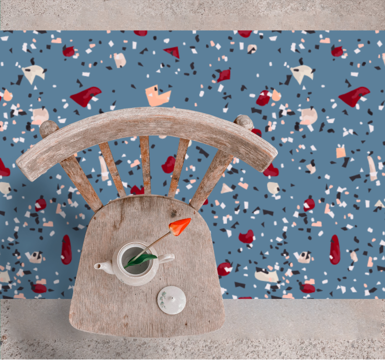 Tapete vinílico texturas formas coloridas e ousadas - TenStickers