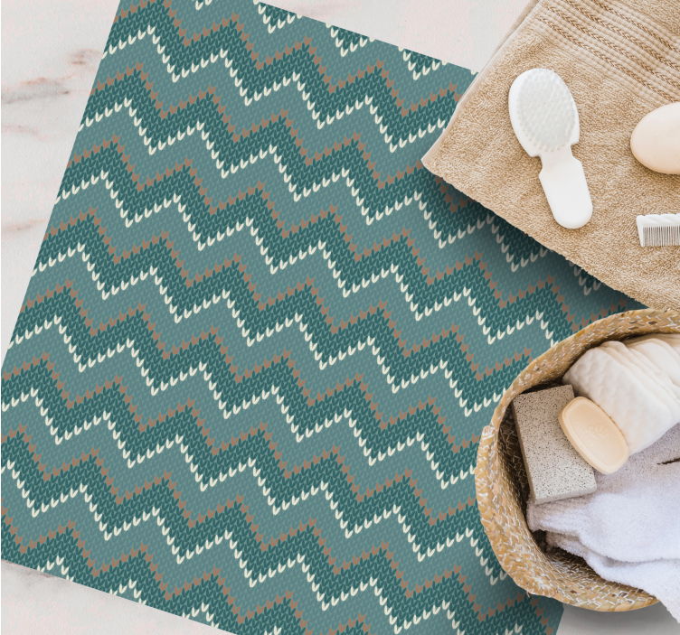 Tapete vinílico etnicas motivo de onda chevron - TenStickers