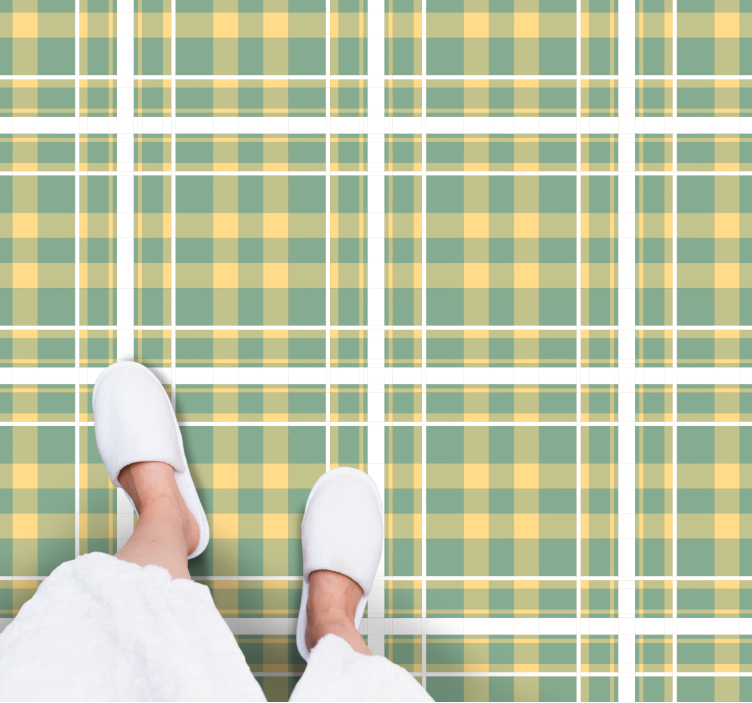 Tapete vinílico às risca motivo xadrez - TenStickers