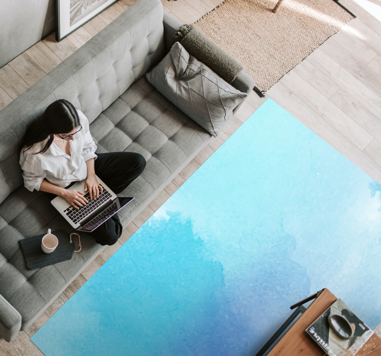 Tapete vinílico texturas ombre água - TenStickers