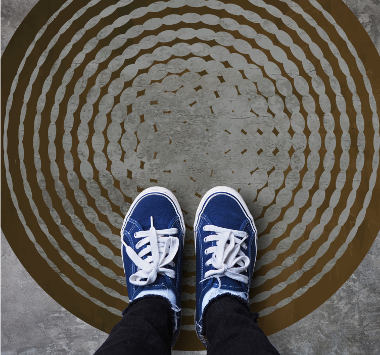 Tapete vinílico madeira padrão de tronco circular - TenStickers