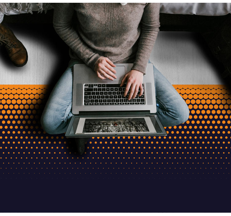 Tapete vinílico juvenil padrão de pontos de gradiente - TenStickers