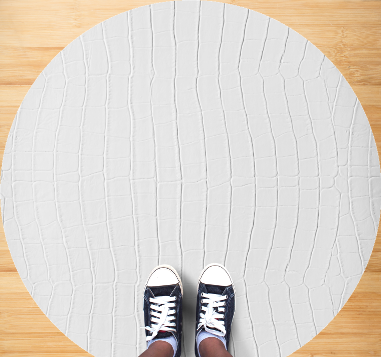 Tapete vinílico de animais padrão de crocodilo branco - TenStickers