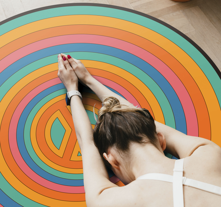 Tapete vinílico juvenil símbolo de paz colorido - TenStickers