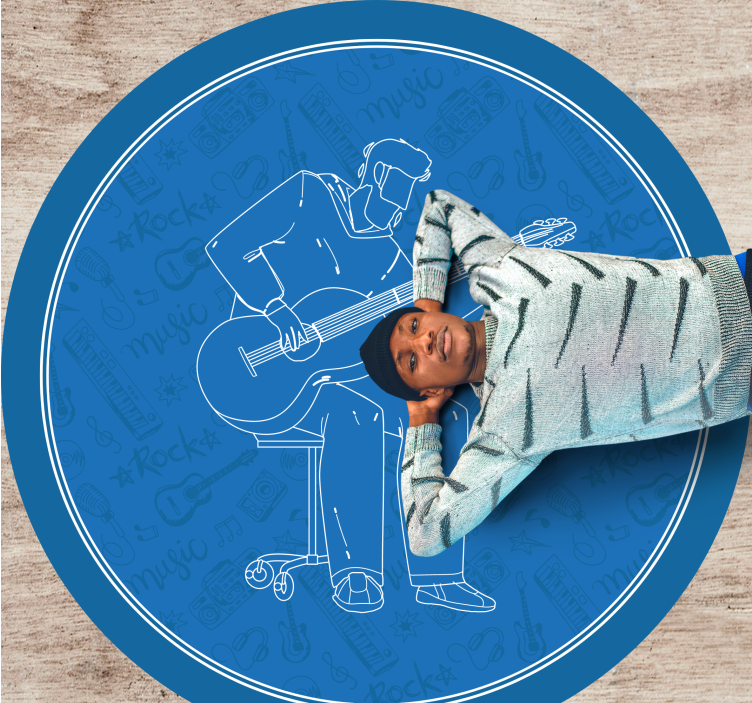 Tapete vinílico texturas vibrações musicais - TenStickers