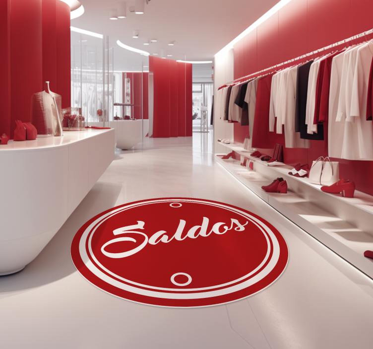 Tapete vinílico vermelho de saldos - TenStickers