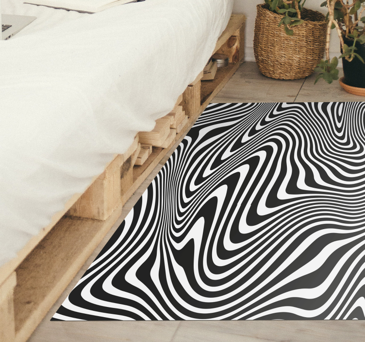 Tapete zebra de vinil com estampa animal com efeito 3d - TenStickers