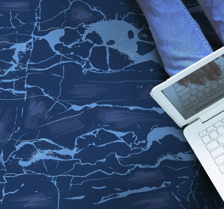 Tapete de vinil moderno em mármore azul - TenStickers