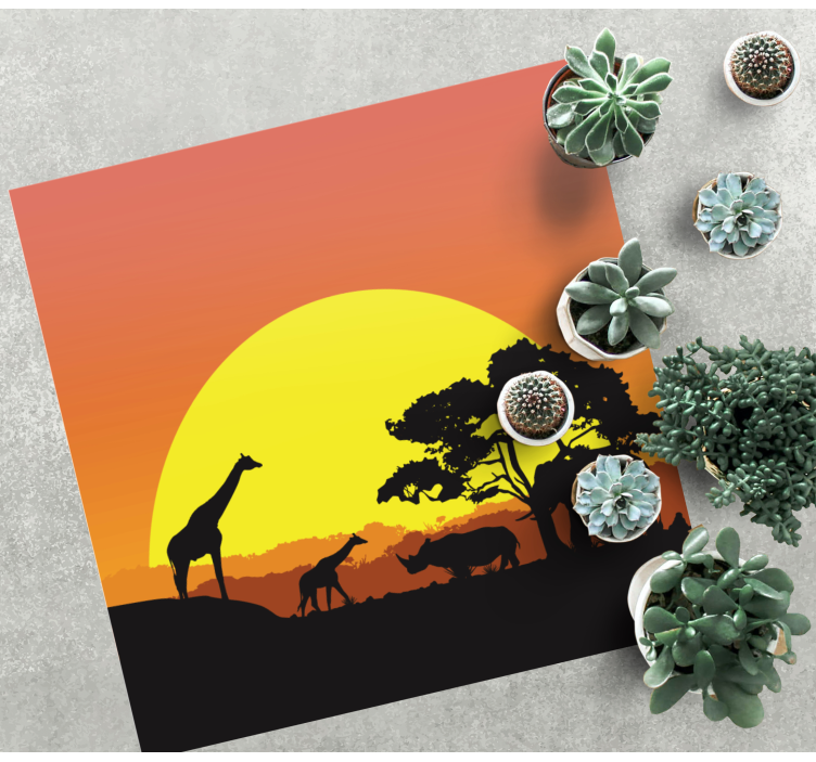 Tapete moderno de savana africana - TenStickers