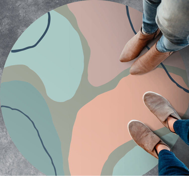 Tapete vinílico minimalista formas geométricas abstratas - TenStickers