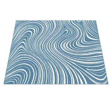 Tapete vinílico para exterior ondas azuis abstratas - TenStickers