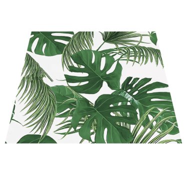 Tapete vinílico para exterior design de folhas tropicais - TenStickers