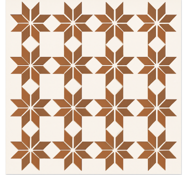Tapete vinílico para sala de jantar azulejo de terracota em forma - TenStickers