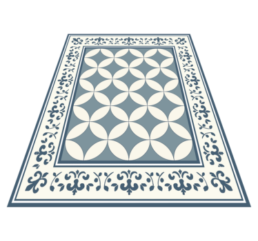 Tapete vinílico para sala de jantar padrão de ladrilho quadrifóli - TenStickers
