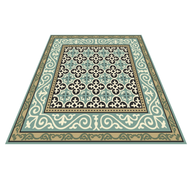 Tapete vinílico para sala de jantar borda encáustica ornamentada - TenStickers