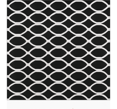 Tapete vinílico para sala de jantar design oval monocromático - TenStickers