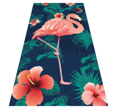 Tapete vinílico de animais flamingos cor-de-rosa tropicais - TenStickers