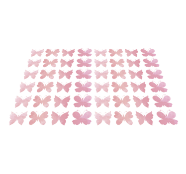 Tapete vinílico de animais com design de borboletas rosas - TenStickers