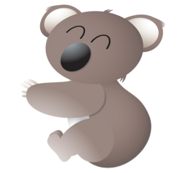 Tapete vinílico de animais koala feliz - TenStickers
