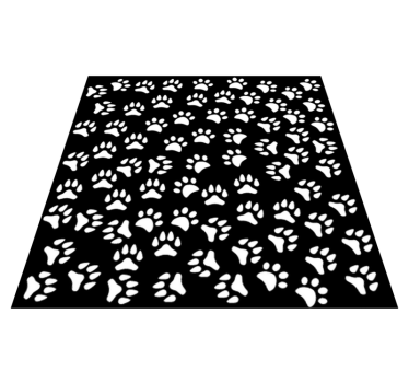 Tapete vinílico de animais estampas brancas - TenStickers