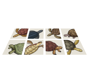 Tapete vinílico de animais com azulejos de tartarugas - TenStickers