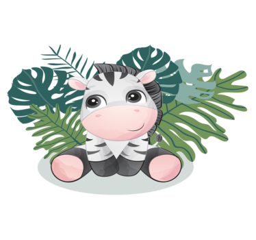 Tapete vinílico de animais zebra da África selvagem - TenStickers