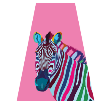 Tapete vinílico de animais zebra pop art iphone - TenStickers