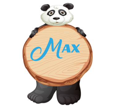 Tapete vinílico de animais panda com nome - TenStickers