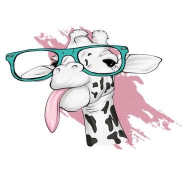 Tapete vinílico de animais splash de girafa - TenStickers
