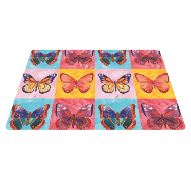 Tapete vinílico de animais borboletas multicoloridas - TenStickers