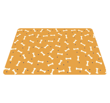 Tapete vinílico de animais padrão ossos laranja - TenStickers