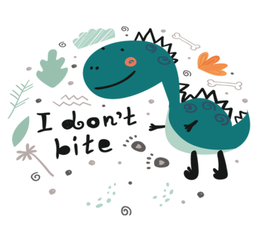 Tapete vinílico de animais dinossauro verde sorridente - TenStickers