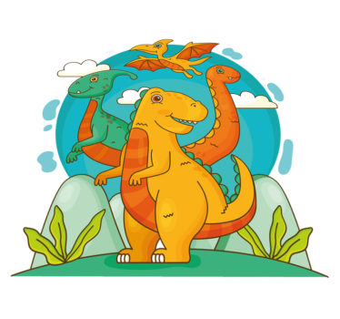Tapete vinílico de animais dinossauros na selva - TenStickers