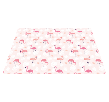 Tapete vinílico de animais com motivos de flamingo rosa - TenStickers