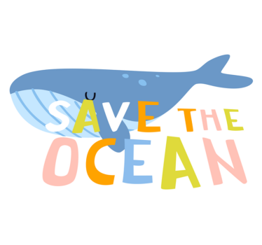Tapete vinílico de animais salve a beluga do oceano - TenStickers