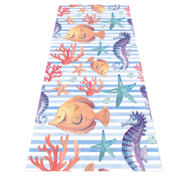 Tapete vinílico de animais azulejos da vida marinha - TenStickers