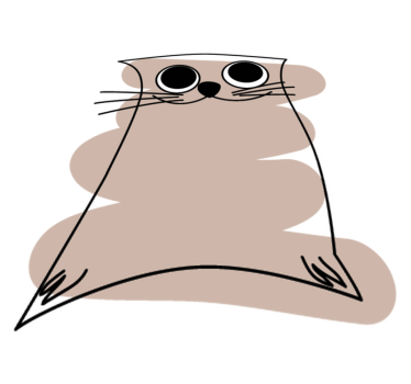 Tapete vinílico de animais gato pintado de marrom - TenStickers